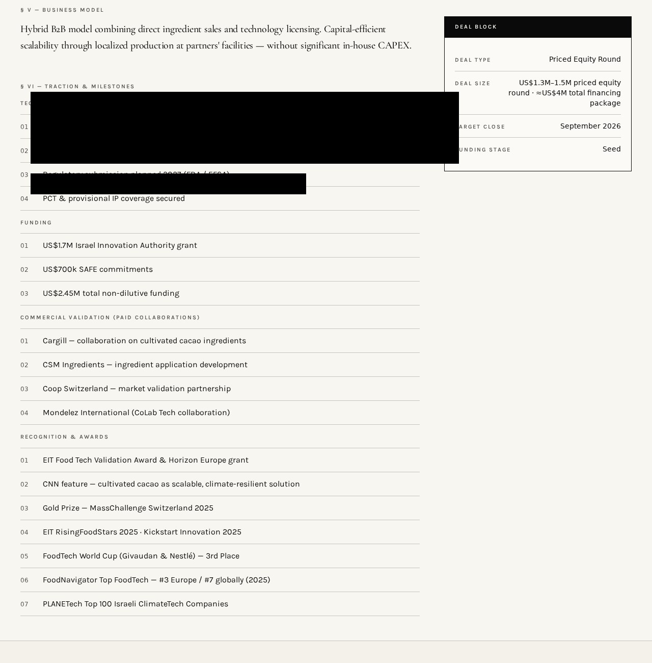 Digital Pre-IC brief as investors see it (company name redacted)